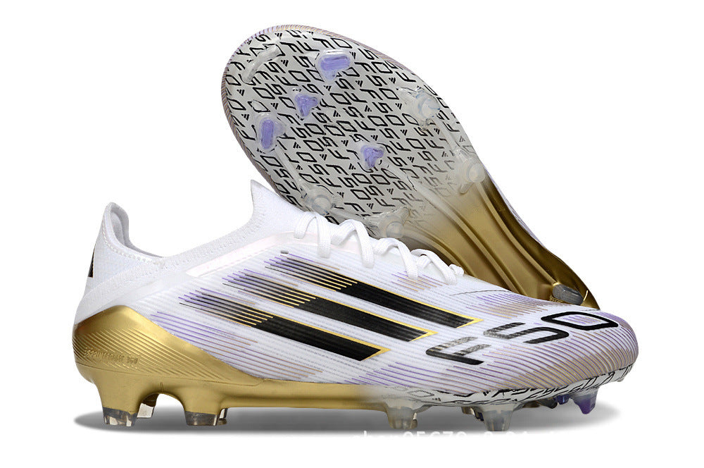 Adidas F50 Elite Laceless FG Road to Glory - Footwear White/Core Black/Gold Metallic