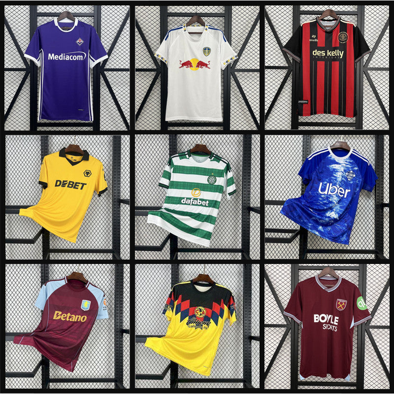 2526 Rare Thai Version Aston Villa Lazio Leeds United West Ham Newcastle Celtic Football Jerseys