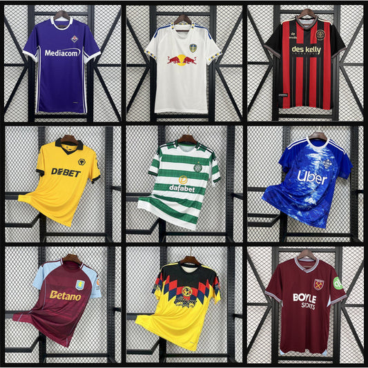 2526 Rare Thai Version Aston Villa Lazio Leeds United West Ham Newcastle Celtic Football Jerseys