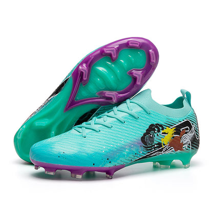 Cross-Border Large Size Football Shoes for Men, Youth Football Shoes, Student Girls' Tf Cleat Football Shoes, Ag Long Spike Football Shoes, Foreign Trade Wholesale